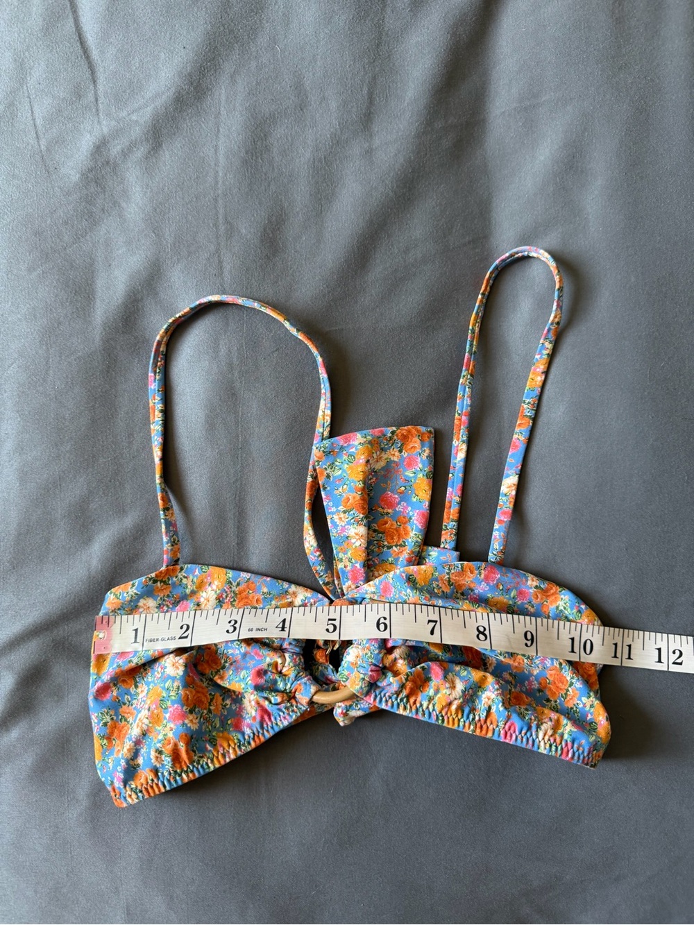 Barana Designer Floral O Ring Swim Bikini Top size Small EUC - Picture 6 of 7